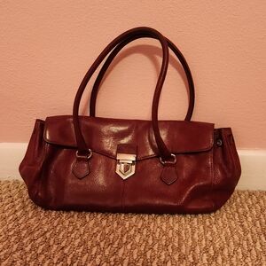 Pelle Studio, red leather baguette purse